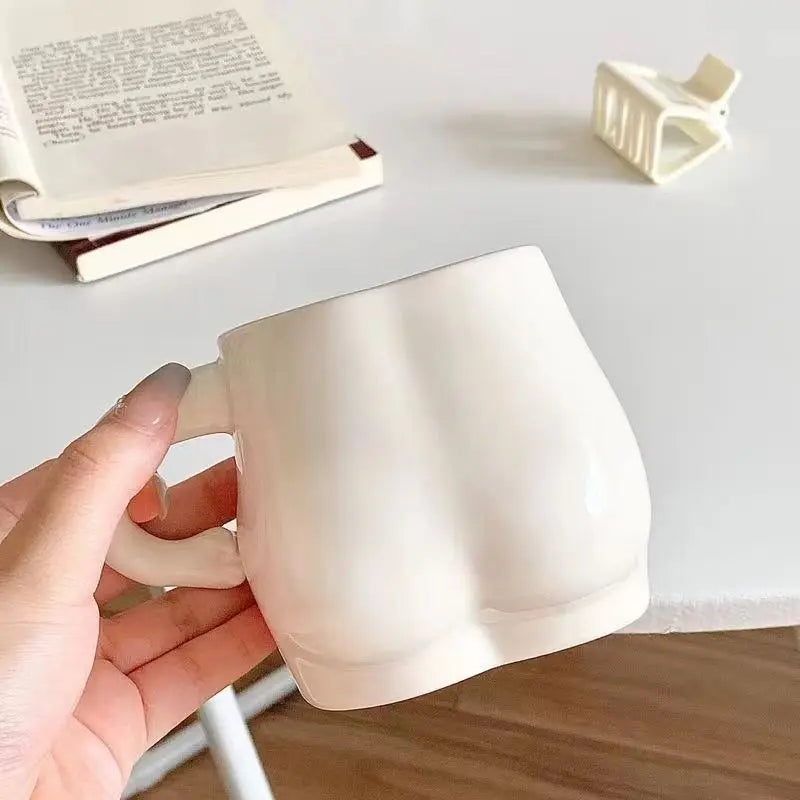 Kawaii Ceramic Mug Cute Coffee Cup Milk Tea Water Cups Creative Pinch Belly Cup Mug Gift Porcelain Drinking Coffee Mugs