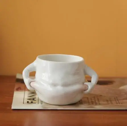Kawaii Ceramic Mugs Coffee Cups Personality Coffee Cup Milk Tea Water Cups Creative Pinch Belly Cup Mug Drinking Coffee Mugs