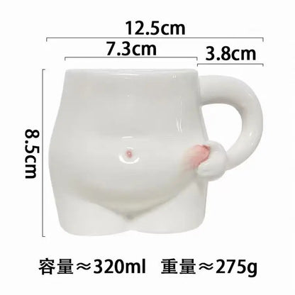 Kawaii Ceramic Mugs Coffee Cups Personality Coffee Cup Milk Tea Water Cups Creative Pinch Belly Cup Mug Drinking Coffee Mugs