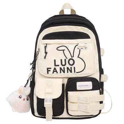 Kawaii Girl Waterproof Travel Embroidery Book Backpack Female Laptop Student Lady College Backpack Fashion Women Cute School Bag