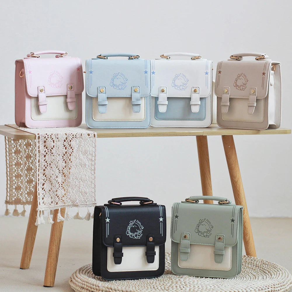 Kawaii Japan Style Girls Handbags Lolita Shoulders Bag Briefcase Bookbags anime lucky bag material escolar