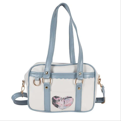 Kawaii Japan Style  JK Lolita Bags Students  Bag PU Leather Girl Briefcase Bookbag Travel Messenger Bags Shoulder Bags