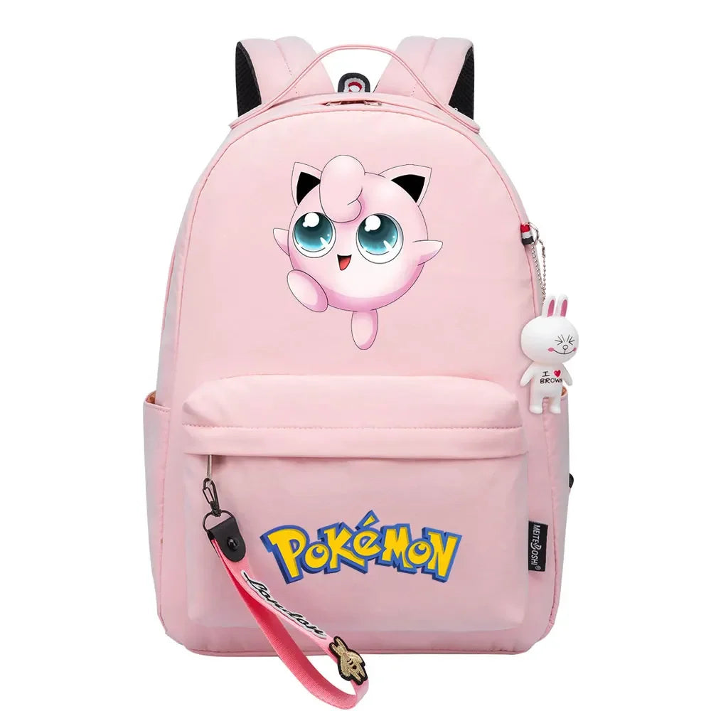 Kawaii Raichu Togepi Jigglypuff Boys Girls Kids School Book Bags Women Bagpack Teenagers Canvas Laptop Travel Backpack