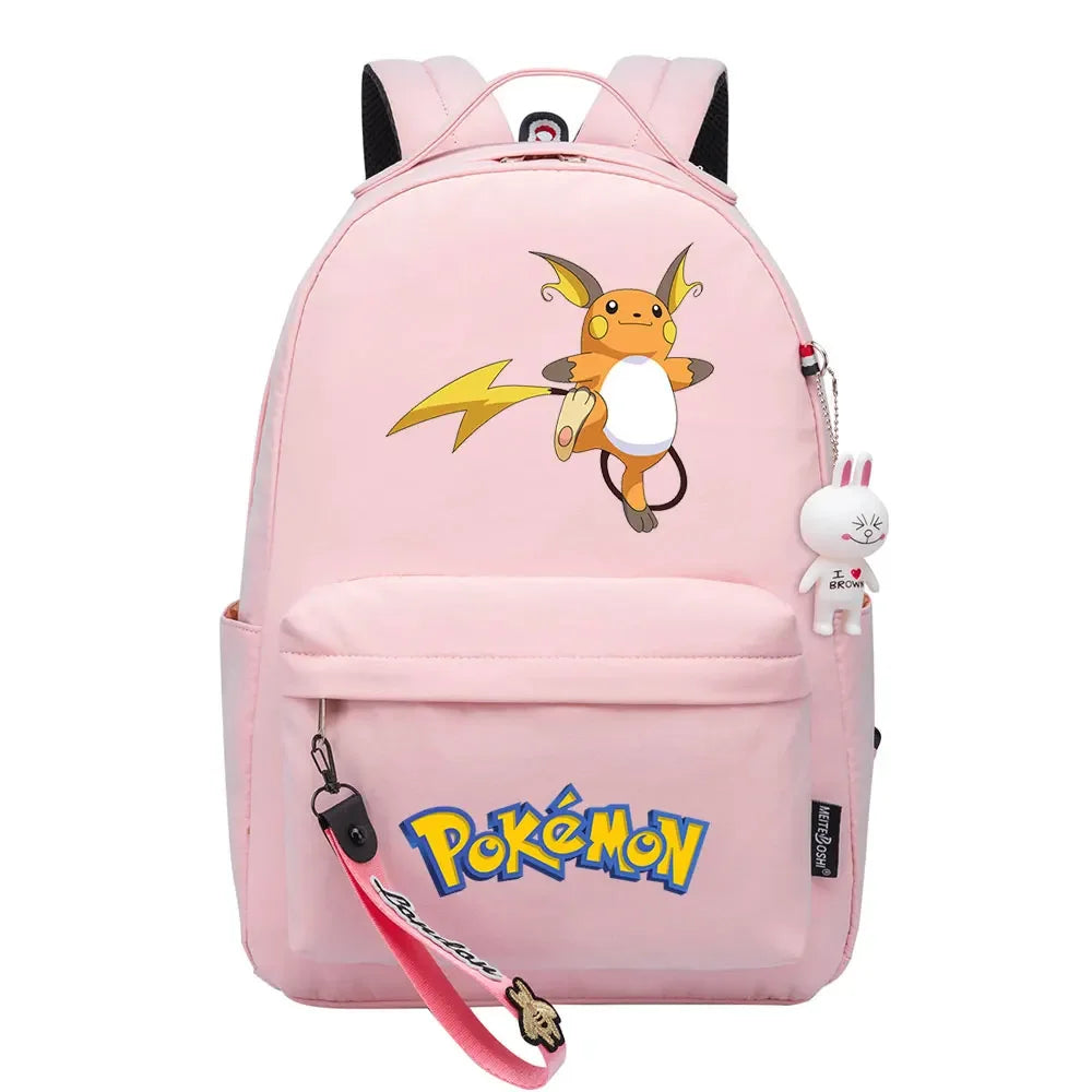 Kawaii Raichu Togepi Jigglypuff Boys Girls Kids School Book Bags Women Bagpack Teenagers Canvas Laptop Travel Backpack