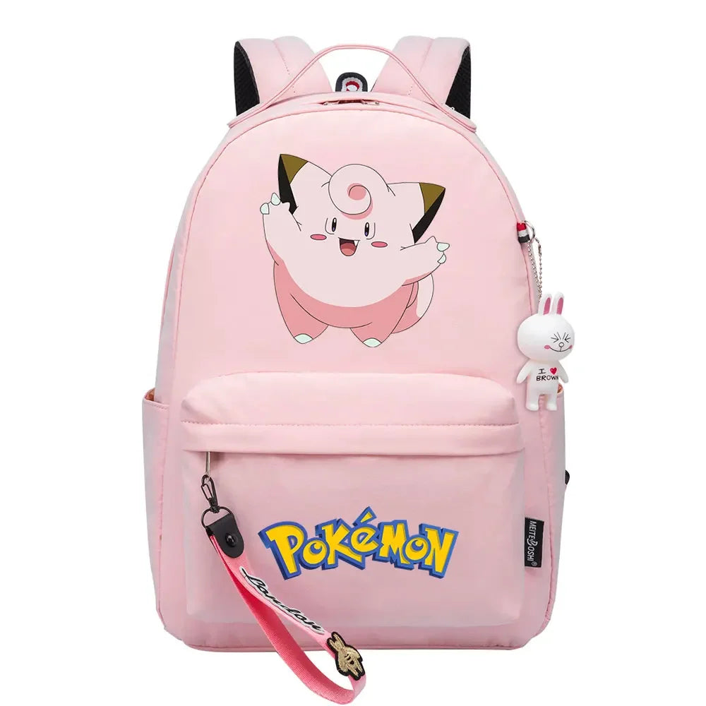 Kawaii Raichu Togepi Jigglypuff Boys Girls Kids School Book Bags Women Bagpack Teenagers Canvas Laptop Travel Backpack