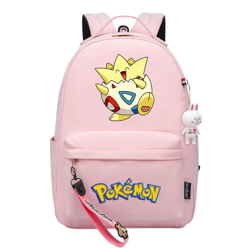 Kawaii Raichu Togepi Jigglypuff Boys Girls Kids School Book Bags Women Bagpack Teenagers Canvas Laptop Travel Backpack