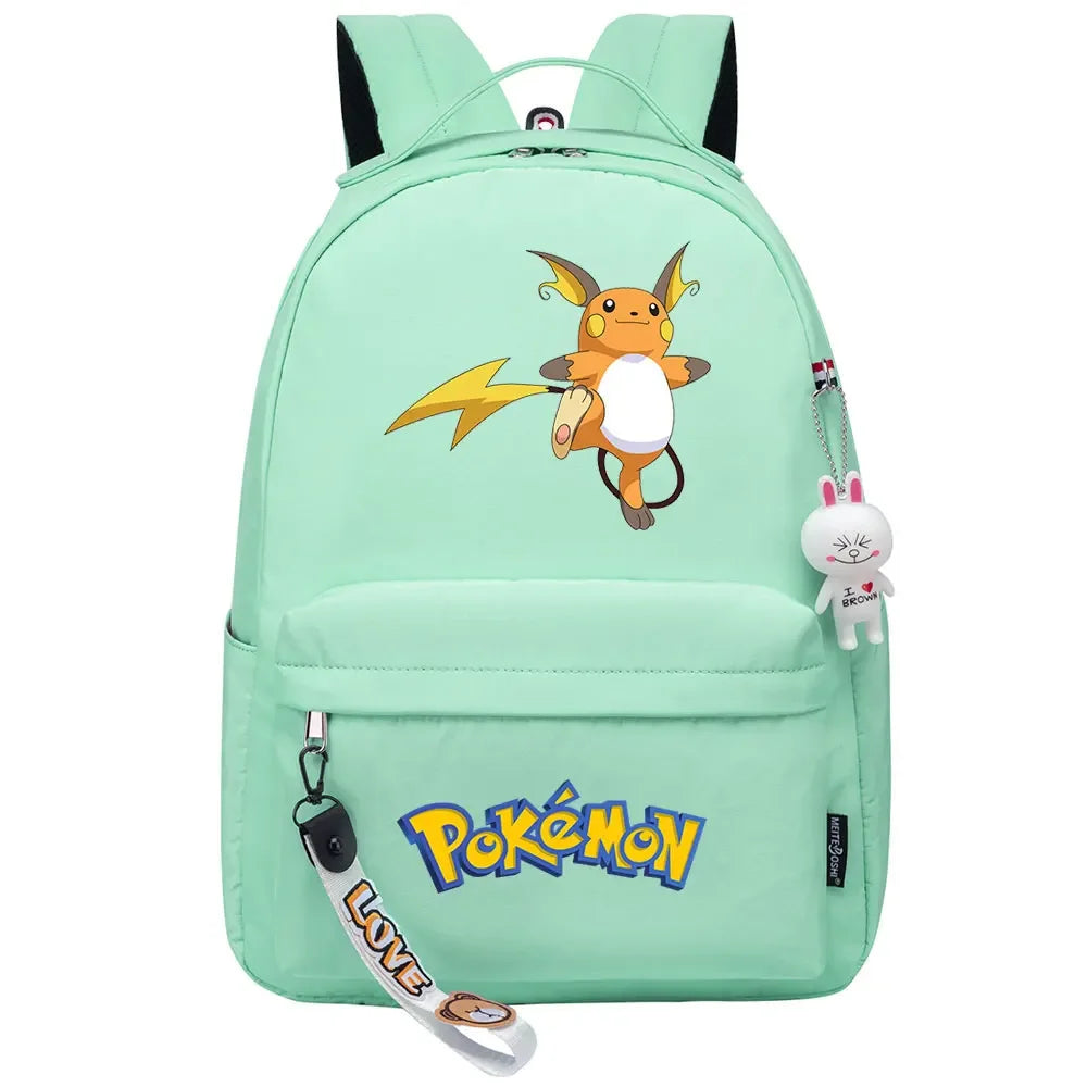 Kawaii Raichu Togepi Jigglypuff Boys Girls Kids School Book Bags Women Bagpack Teenagers Canvas Laptop Travel Backpack