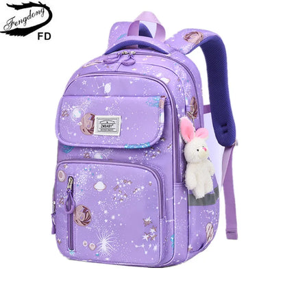 Kawaii School Backpack for Girls Elementary School bag for students Children Gift Pink Purple Bookbag primary girls schoolbag