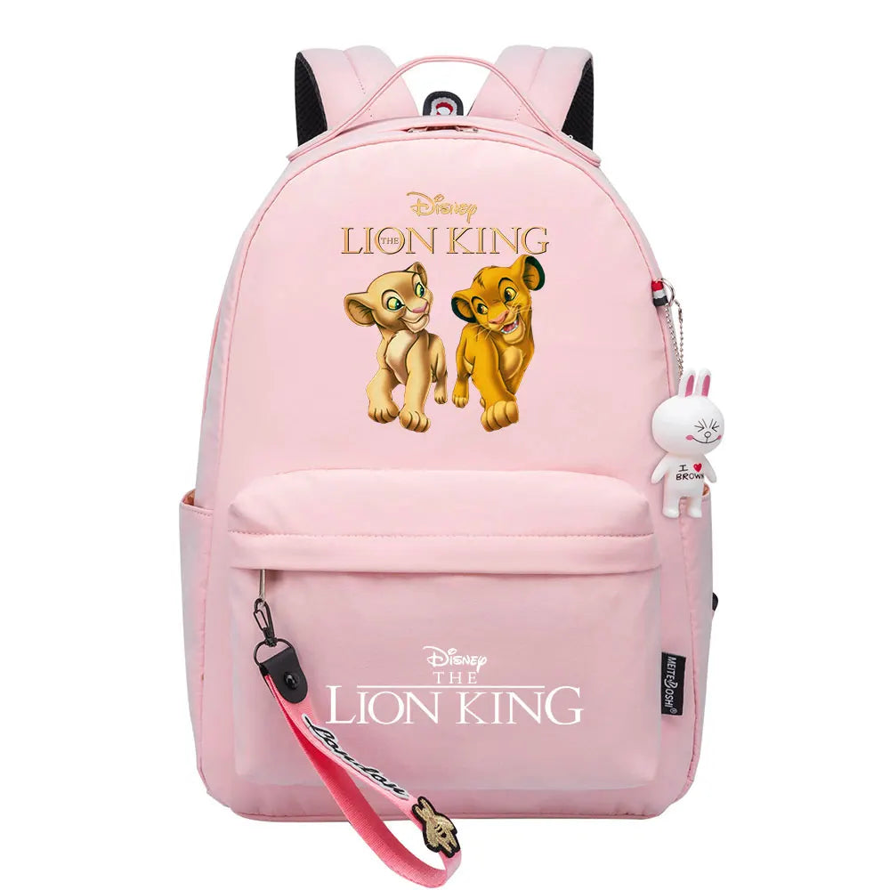 Kawaii The Lion King Boys Girls Kids School Book Bags Women Bagpack Teenagers Canvas Laptop Travel Backpack