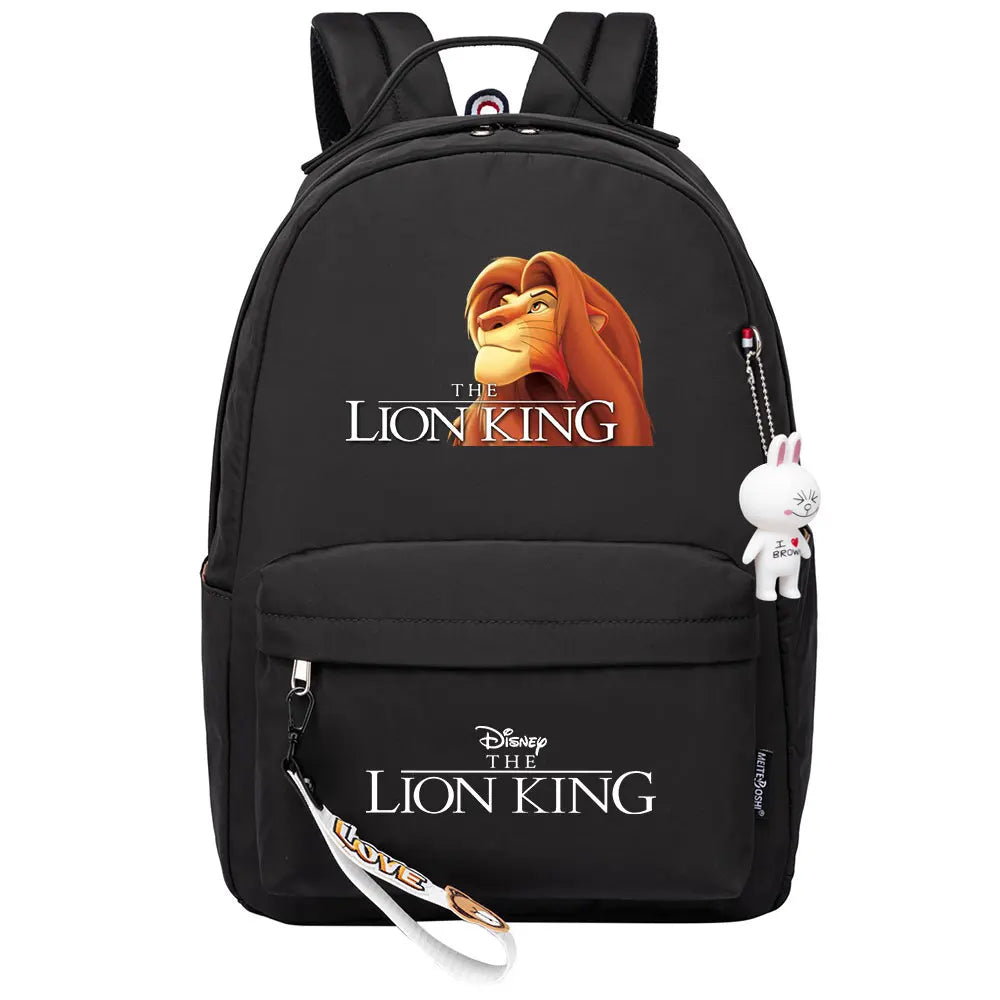 Kawaii The Lion King Boys Girls Kids School Book Bags Women Bagpack Teenagers Canvas Laptop Travel Backpack