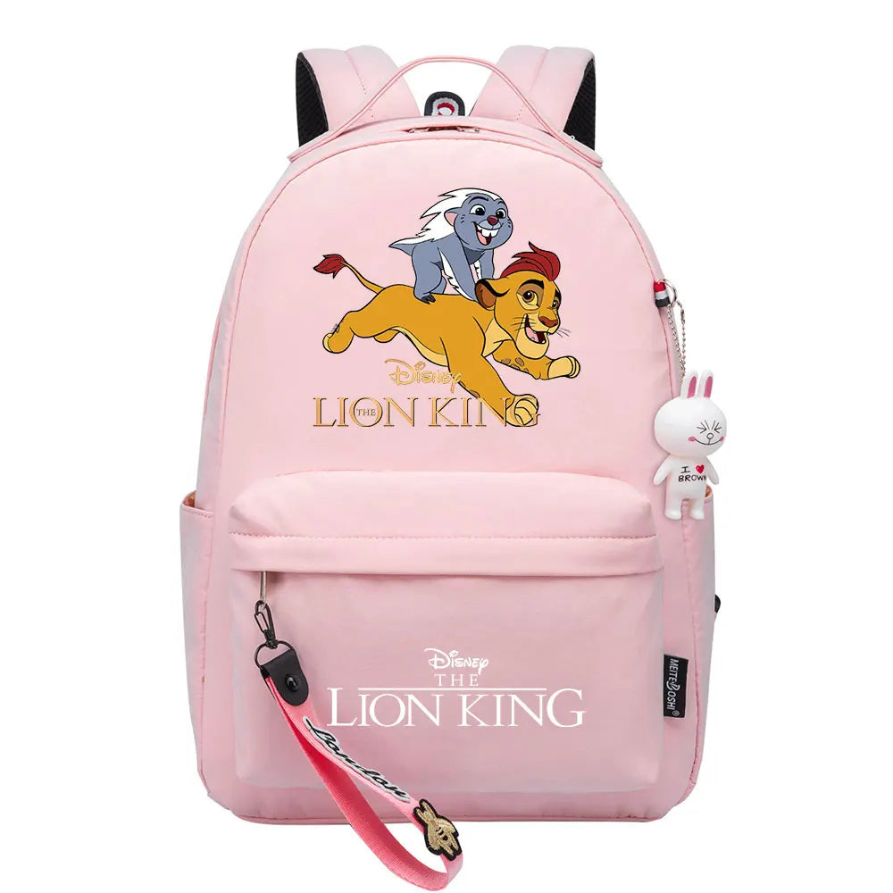 Kawaii The Lion King Boys Girls Kids School Book Bags Women Bagpack Teenagers Canvas Laptop Travel Backpack