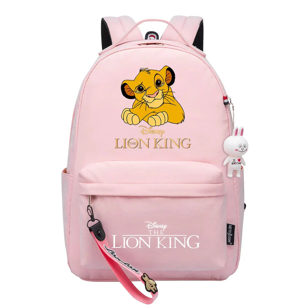 Kawaii The Lion King Boys Girls Kids School Book Bags Women Bagpack Teenagers Canvas Laptop Travel Backpack