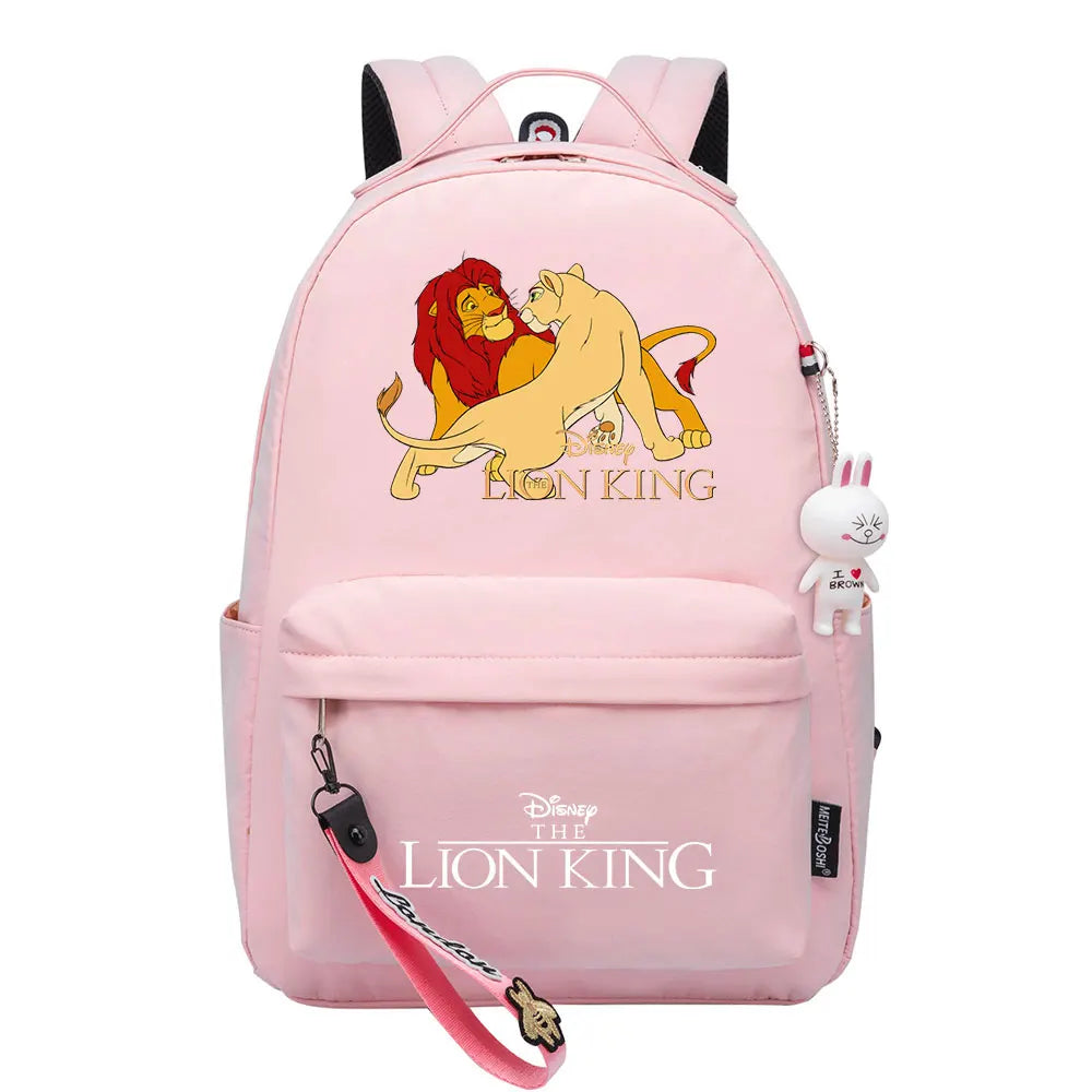 Kawaii The Lion King Boys Girls Kids School Book Bags Women Bagpack Teenagers Canvas Laptop Travel Backpack