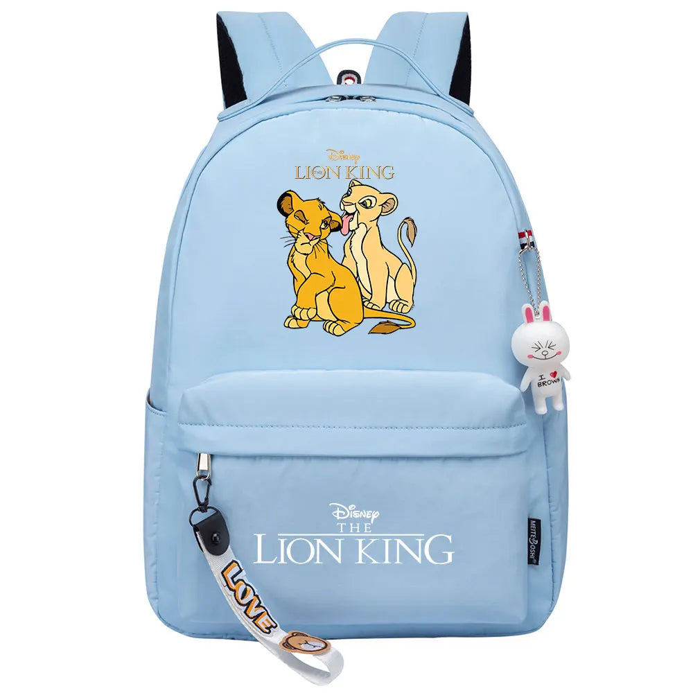 Kawaii The Lion King Boys Girls Kids School Book Bags Women Bagpack Teenagers Canvas Laptop Travel Backpack