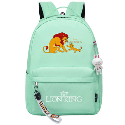 Kawaii The Lion King Boys Girls Kids School Book Bags Women Bagpack Teenagers Canvas Laptop Travel Backpack