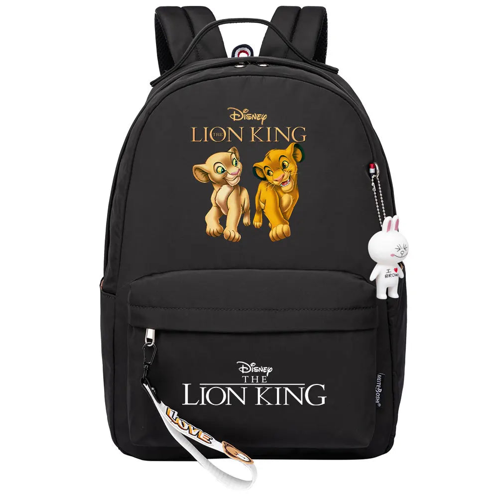 Kawaii The Lion King Boys Girls Kids School Book Bags Women Bagpack Teenagers Canvas Laptop Travel Backpack