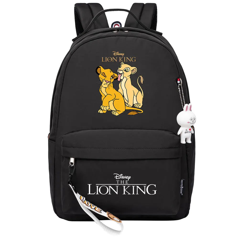 Kawaii The Lion King Boys Girls Kids School Book Bags Women Bagpack Teenagers Canvas Laptop Travel Backpack