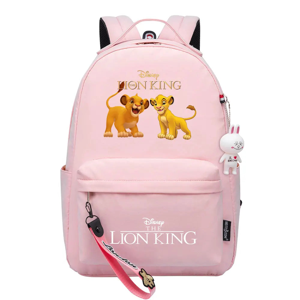 Kawaii The Lion King Boys Girls Kids School Book Bags Women Bagpack Teenagers Canvas Laptop Travel Backpack