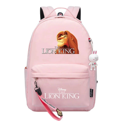 Kawaii The Lion King Boys Girls Kids School Book Bags Women Bagpack Teenagers Canvas Laptop Travel Backpack