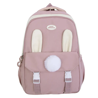 Kawaii Travel Pink Girl School Bag Female Cartoon Laptop College Backpack Cute Ladies Book Bag Fashion Women New Backpack Trendy