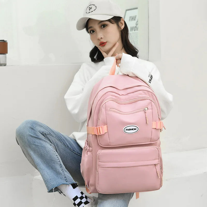 Kawaii Women Backpack Waterproof School Bag For Teenager Girl Student Bookbag Laptop Rucksack Cute Female Travel Bagpack Mochila
