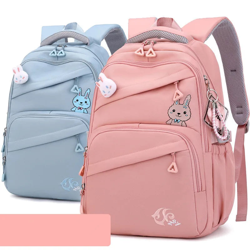 Kawaii rabbit Backpack for Girls School Bags Portability Waterproof Teens College Student Large Travel Shoulder Bag Mochilas