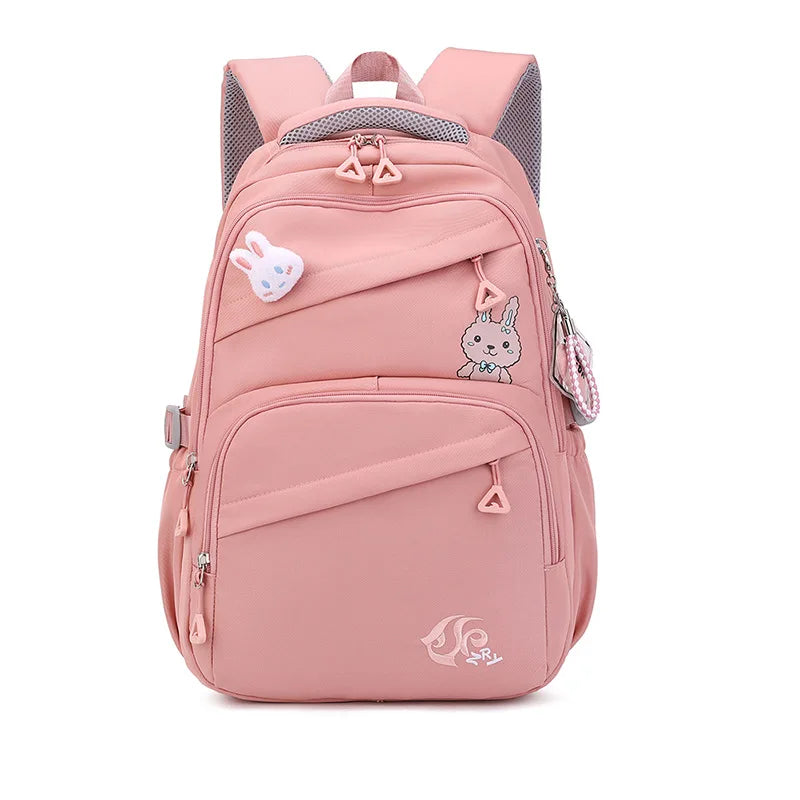 Kawaii rabbit Backpack for Girls School Bags Portability Waterproof Teens College Student Large Travel Shoulder Bag Mochilas