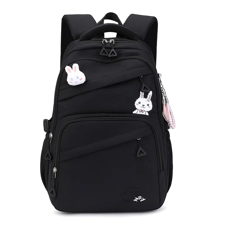 Kawaii rabbit Backpack for Girls School Bags Portability Waterproof Teens College Student Large Travel Shoulder Bag Mochilas