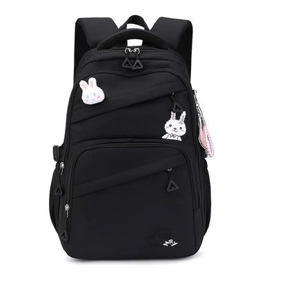 Kawaii rabbit Backpack for Girls School Bags Portability Waterproof Teens College Student Large Travel Shoulder Bag Mochilas