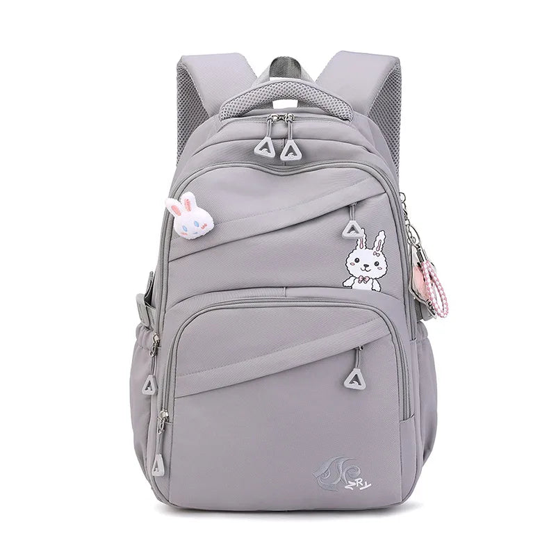 Kawaii rabbit Backpack for Girls School Bags Portability Waterproof Teens College Student Large Travel Shoulder Bag Mochilas