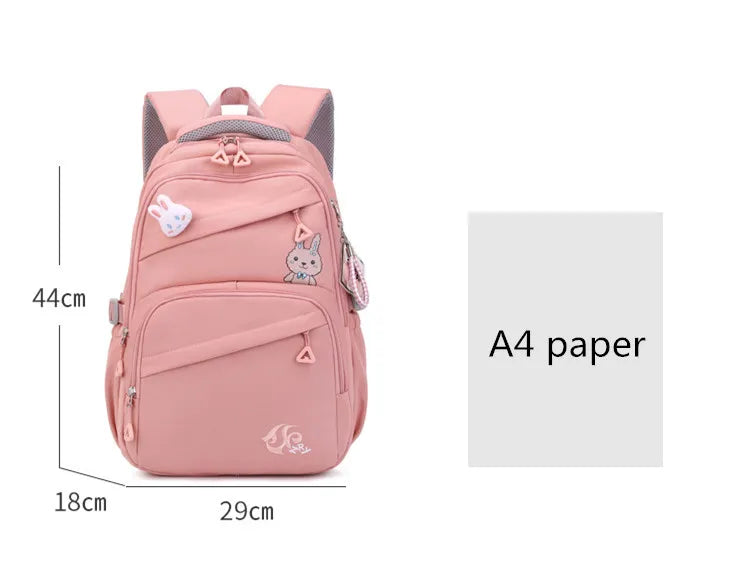 Kawaii rabbit Backpack for Girls School Bags Portability Waterproof Teens College Student Large Travel Shoulder Bag Mochilas