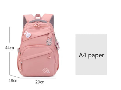 Kawaii rabbit Backpack for Girls School Bags Portability Waterproof Teens College Student Large Travel Shoulder Bag Mochilas