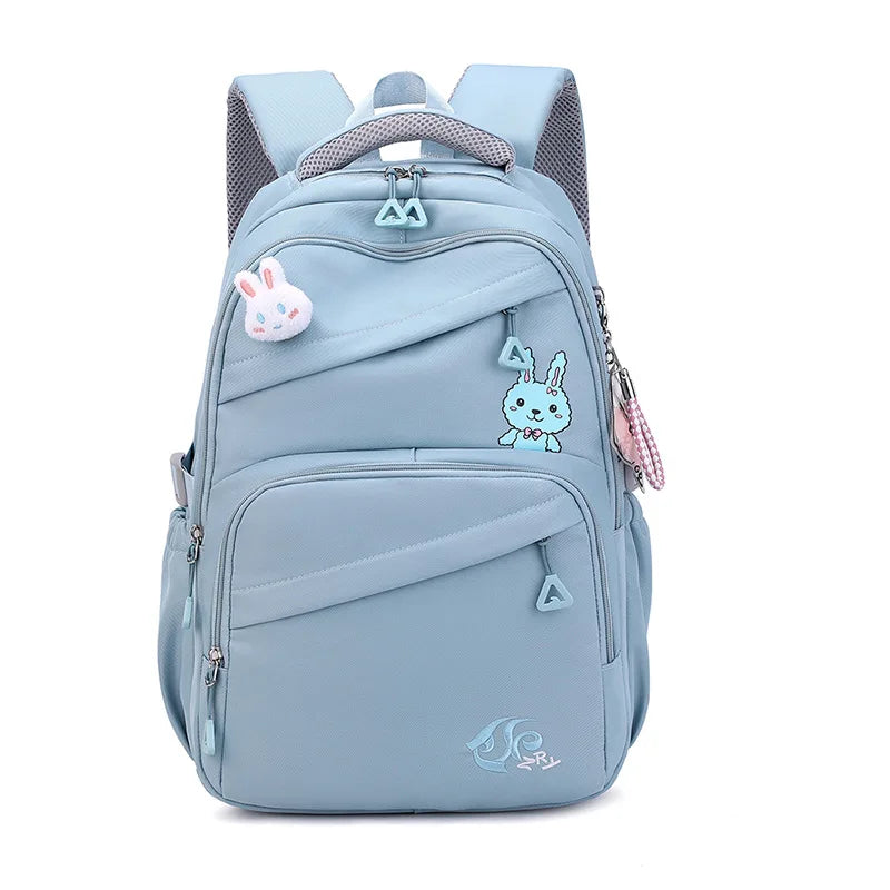 Kawaii rabbit Backpack for Girls School Bags Portability Waterproof Teens College Student Large Travel Shoulder Bag Mochilas
