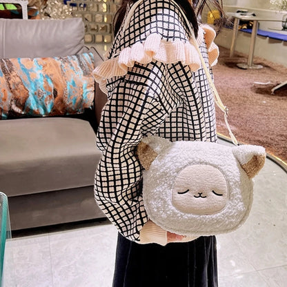 Kid Plush Bear Shoulder Bag Girl Messenger Bag Cute Cartoon Animal Crossbody Bag