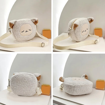 Kid Plush Bear Shoulder Bag Girl Messenger Bag Cute Cartoon Animal Crossbody Bag