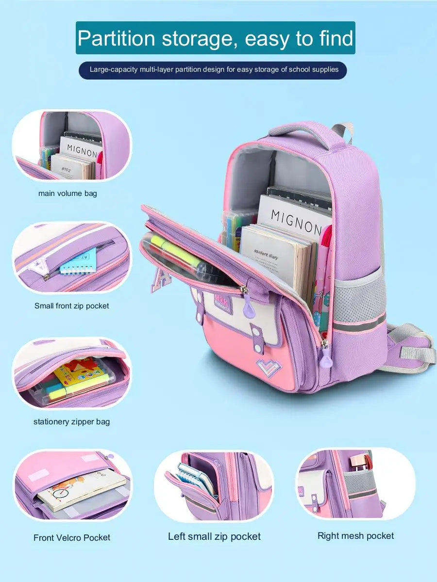 Kids Backpack Children School Bags for Boys Orthopedic School Backpack Waterproof Primary Grades 1-6 Schoolbag Mochila Infantil
