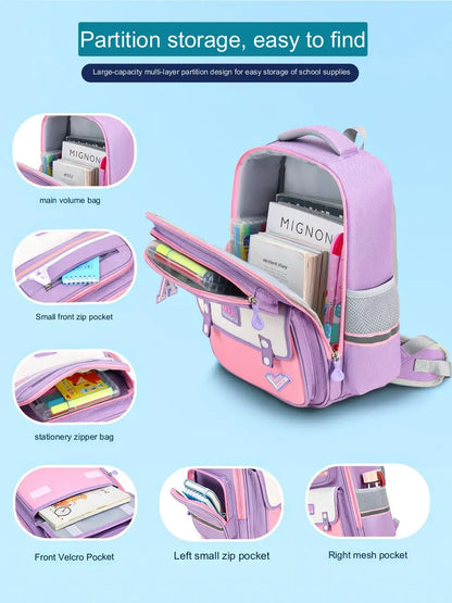 Kids Backpack Children School Bags for Boys Orthopedic School Backpack Waterproof Primary Grades 1-6 Schoolbag Mochila Infantil