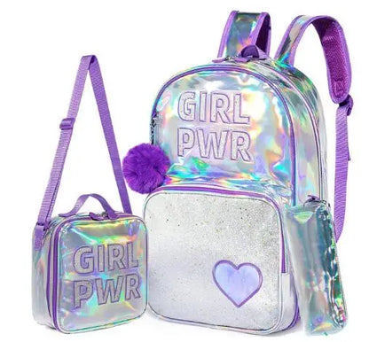 Kids Bookbags for Girls Preschool Backpack Primary Schoolbag Set 3 in 1 Lunch Bag Pen Bag for Girl's School Backpack Bag Sets