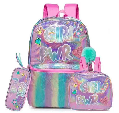 Kids Bookbags for Girls Preschool Backpack Primary Schoolbag Set 3 in 1 Lunch Bag Pen Bag for Girl's School Backpack Bag Sets