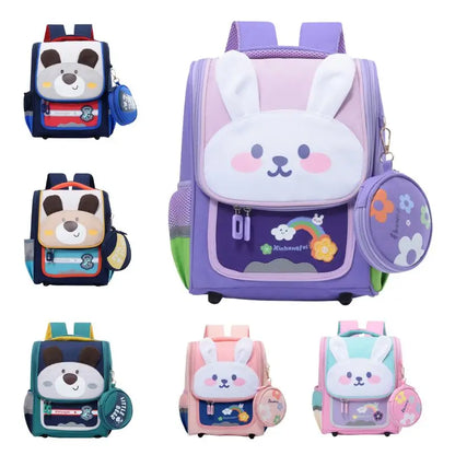 Kids Function Cute Lightweight Children's Bookbag with Bottle Side Pocket Adjustable Padded Shoulder Strap Leisure Backpack