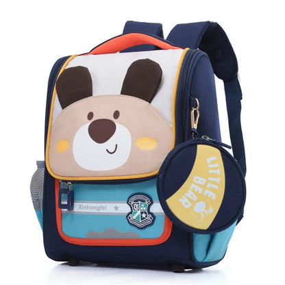 Kids Function Cute Lightweight Children's Bookbag with Bottle Side Pocket Adjustable Padded Shoulder Strap Leisure Backpack