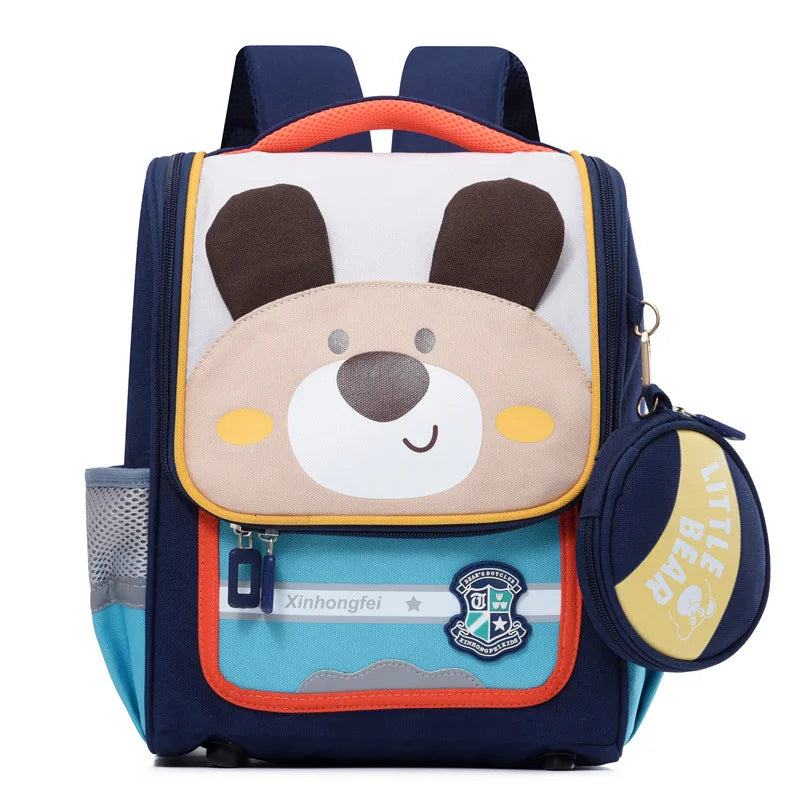 Kids Function Cute Lightweight Children's Bookbag with Bottle Side Pocket Adjustable Padded Shoulder Strap Leisure Backpack