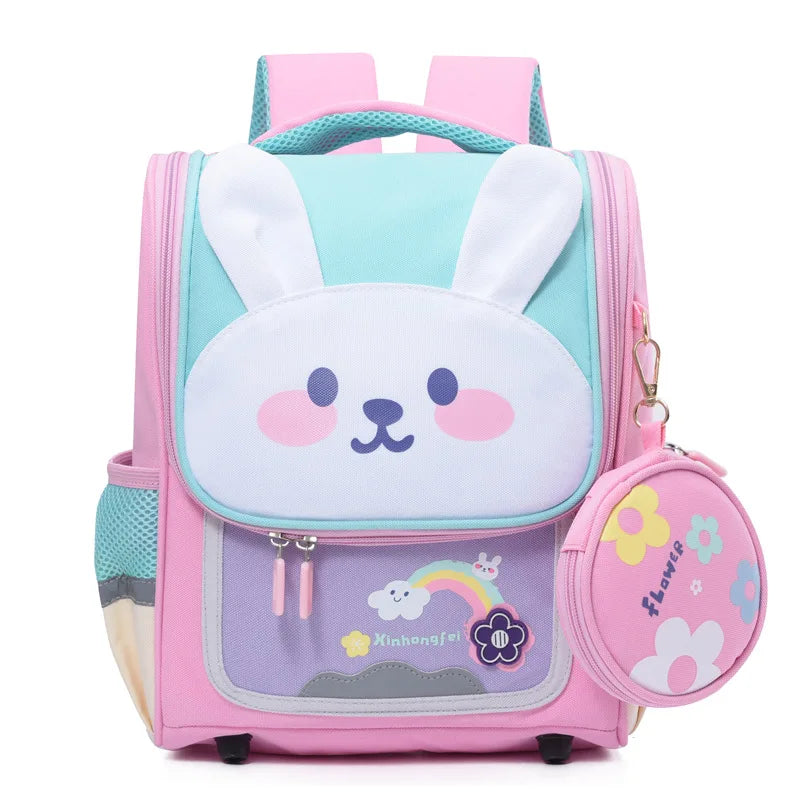 Kids Function Cute Lightweight Children's Bookbag with Bottle Side Pocket Adjustable Padded Shoulder Strap Leisure Backpack
