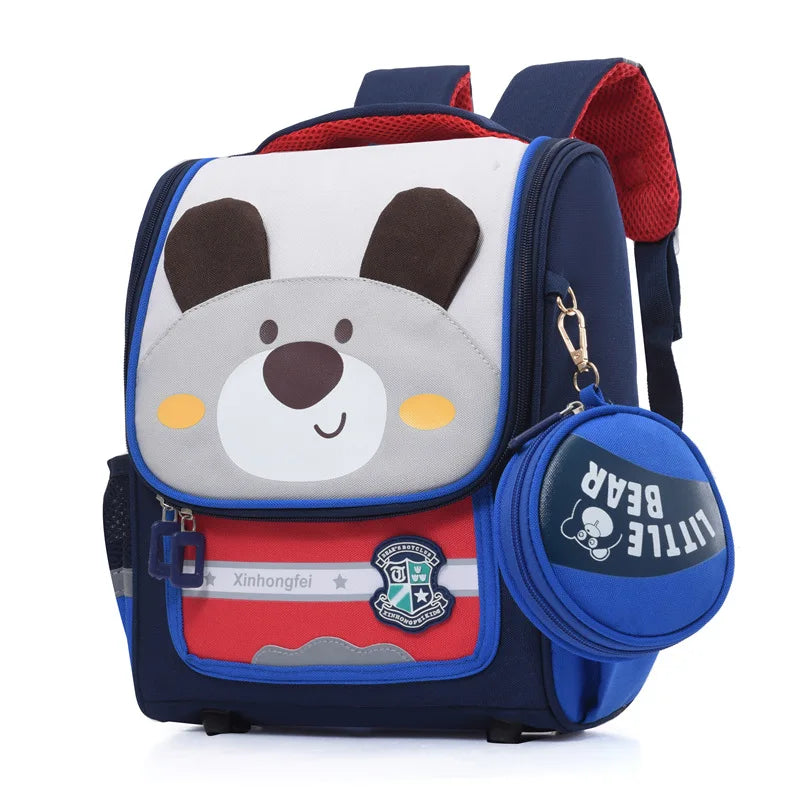 Kids Function Cute Lightweight Children's Bookbag with Bottle Side Pocket Adjustable Padded Shoulder Strap Leisure Backpack