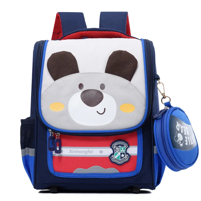 Kids Function Cute Lightweight Children's Bookbag with Bottle Side Pocket Adjustable Padded Shoulder Strap Leisure Backpack