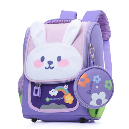 Kids Function Cute Lightweight Children's Bookbag with Bottle Side Pocket Adjustable Padded Shoulder Strap Leisure Backpack