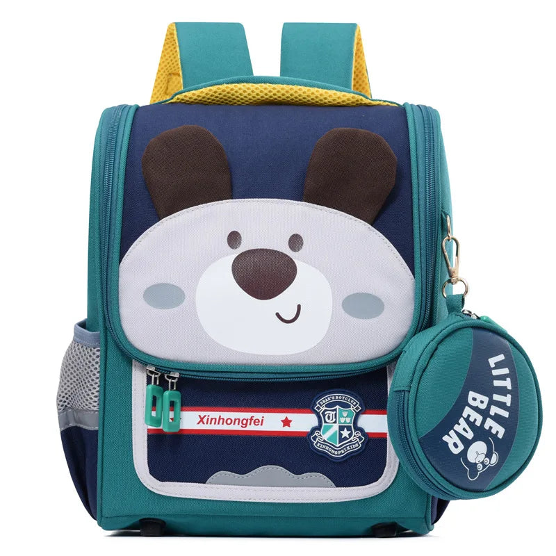 Kids Function Cute Lightweight Children's Bookbag with Bottle Side Pocket Adjustable Padded Shoulder Strap Leisure Backpack