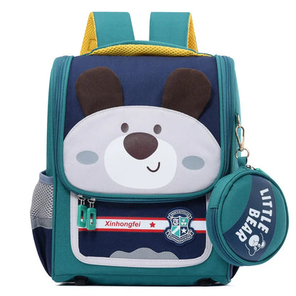 Kids Function Cute Lightweight Children's Bookbag with Bottle Side Pocket Adjustable Padded Shoulder Strap Leisure Backpack