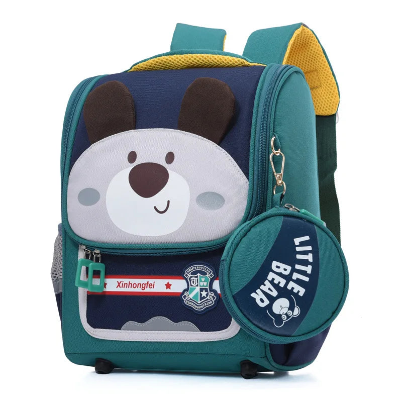 Kids Function Cute Lightweight Children's Bookbag with Bottle Side Pocket Adjustable Padded Shoulder Strap Leisure Backpack