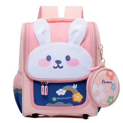 Kids Function Cute Lightweight Children's Bookbag with Bottle Side Pocket Adjustable Padded Shoulder Strap Leisure Backpack